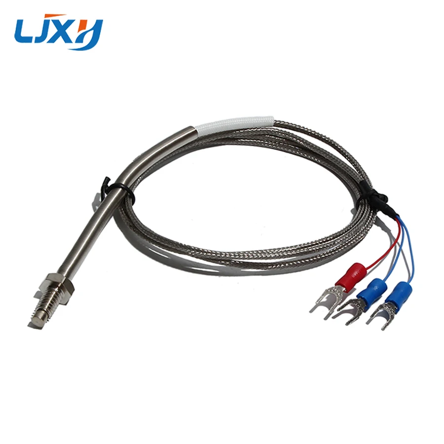 LJXH PT100 Temperature Control Probe Screw Thermocouple Temperature Sensor M6/M8 Thread Three-wire System Thermal Resistance