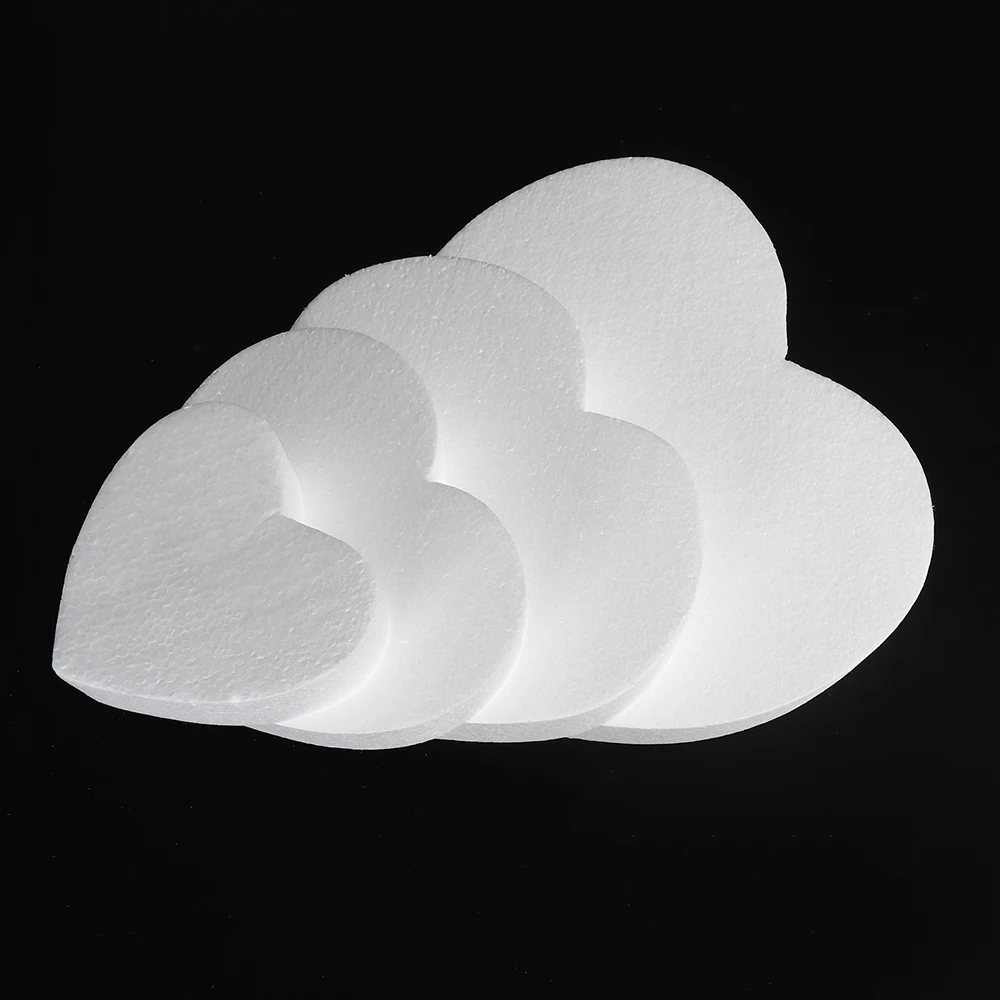 4/6/8/10 inch DIY Practice Heart Shaped Model Cake Foam Mold Polystyrene Sugarcraft Dummy Party Kitchen Accessories