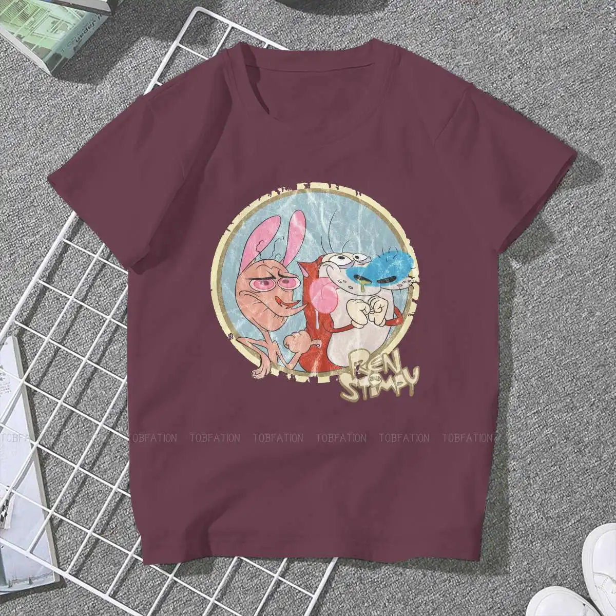 The Ren Stimpy Show Comedy Fantasy TShirt for Woman Girl 90's Cartoon 5XL Leisure Sweatshirts T Shirt High Quality Fluffy