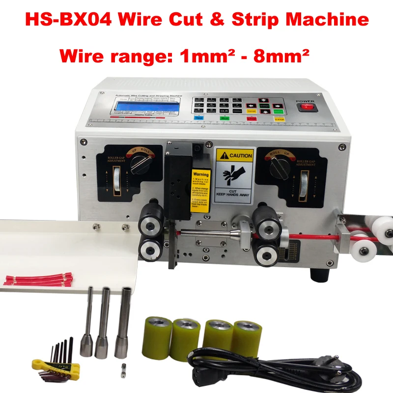 

Tungsten Carbide Blade Automatic Wire Cutting and Stripping Machine with Motor to Drive Working Cable from 1mm2 to 8mm2