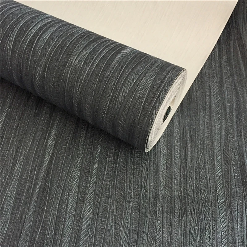 

WELLYU High-end pure black wallpaper Thick waterproof deep embossed wallpaper Bedroom living room papel de pared 5D wallpaper