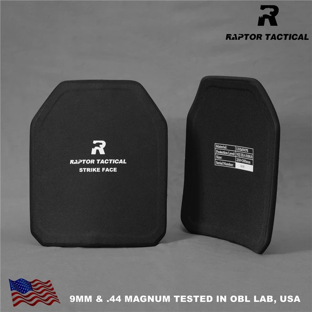 Raptor Tactical NIJ 3A IIIA Bulletproof Plate One Pair 10x12 Or 11x14  Ballistic Panels Backpack Armor Panel Against 9mm .44Mag - AliExpress