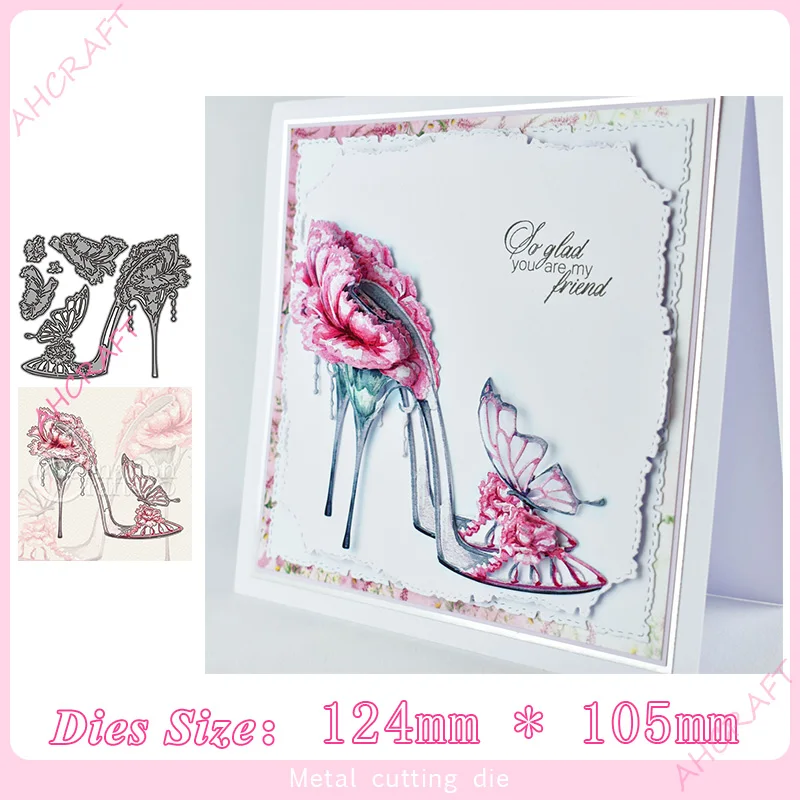 Goździk Wysokie obcasy Metalowe matryce do wycinania dla majsterkowiczów Scrapbooking Album fotograficzny Dekoracyjne wytłaczanie PaperCard Crafts