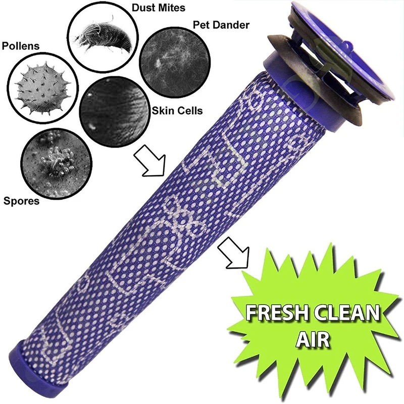 Para dyson v6 v7 v8 dc62 dc61 dc58 dc59 dc74 substitui cabeça do motor lavável filtro hepa sem fio aspirador de pó filtro peças reposição