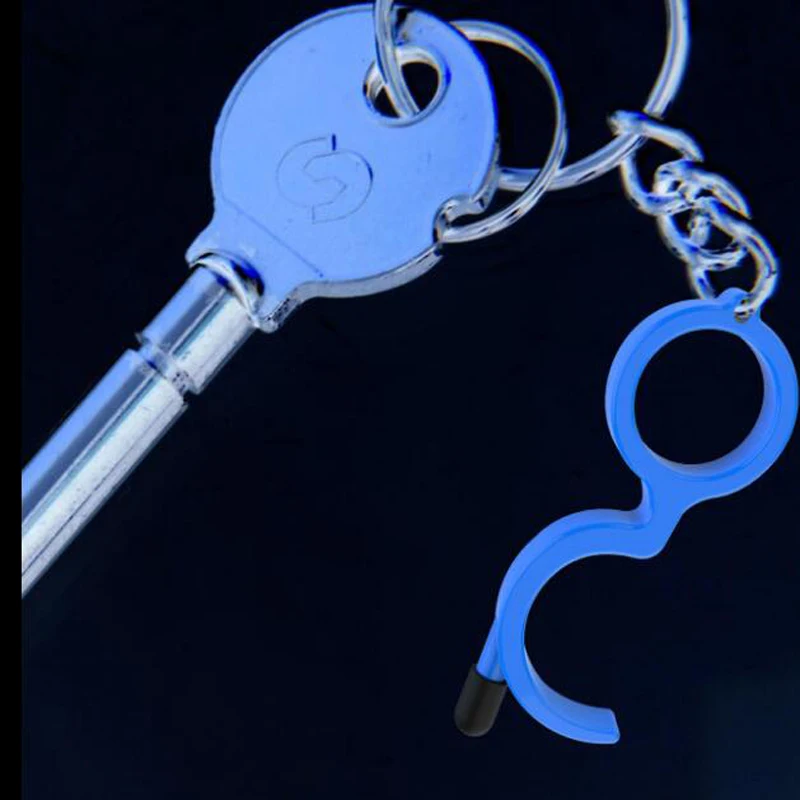 Kooty Key Hook Tool 연락처가없는 플라스틱 도어 오프너