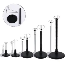 Practical Metal Doll Bracket Adjustable White Black Stand Holder Toy Store Display Toy Store Display Support Dollhouse Accessory