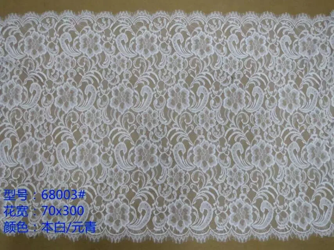 

70cm*3yards/pcs luxurious flora motif jacquard eyelash lace, soft and elegant lace trim,XERY-68003