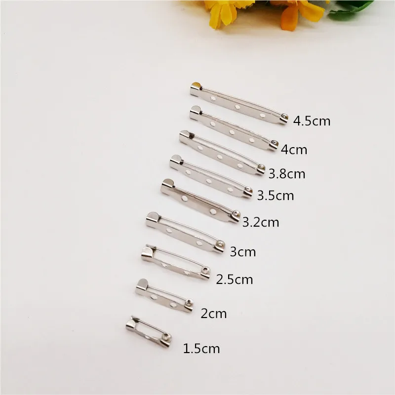 500pcs/Lot DIY Jewelry Findings Safety Brooch Back Safety Catch Bar Pins Safety Pins For Jewelry Making Accessories Supplies