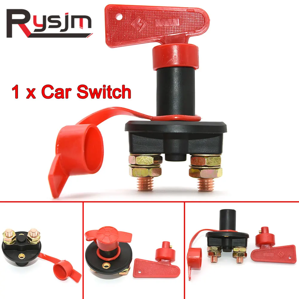 AD 12V Key Battery Isolator Disconnector Cut Off Main Kill Vehicle Modified Car Power Switch Car Battery Power Switch For Truck