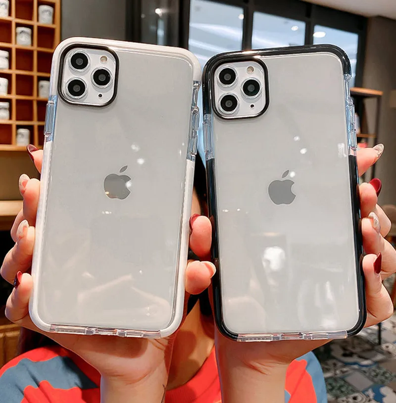 Shockproof Orange Phone Case For iPhone 11 13 12 14 15 16 17 Pro Max Air Transparent Soft Candy Color Frame Back Cover Case - Image 5