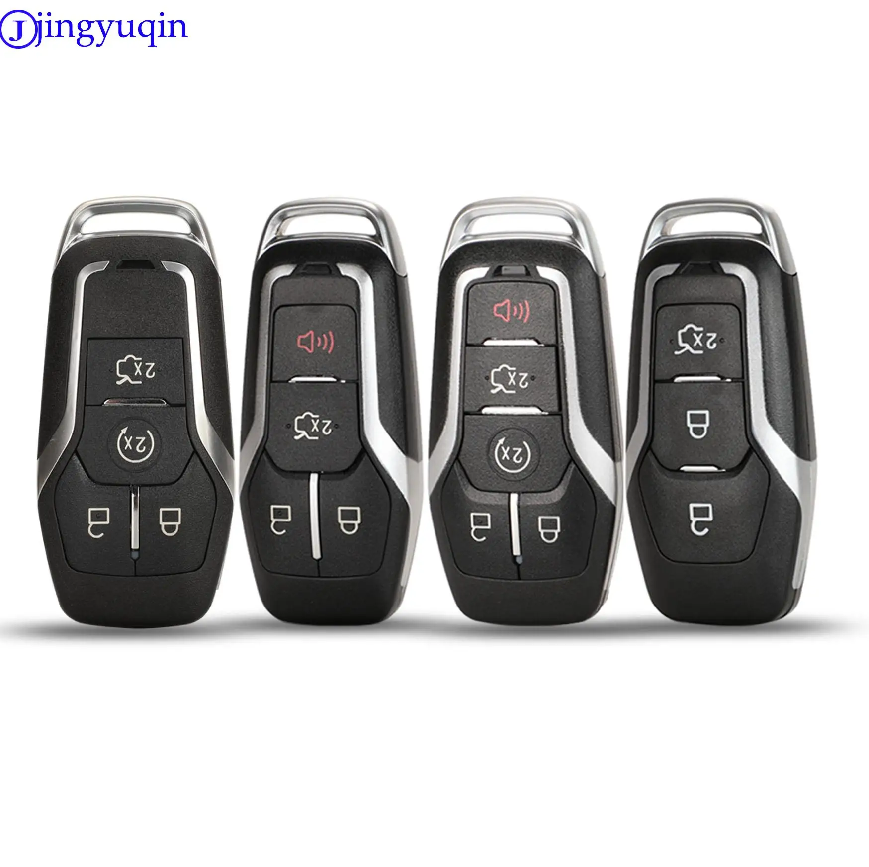 jingyuqin 10PS 164-R7989 Replacement 3/4/5 Buttons Key Case Cover for Ford Edge Explorer Fusion 2015 2016 2017 M3N-A2C31243300