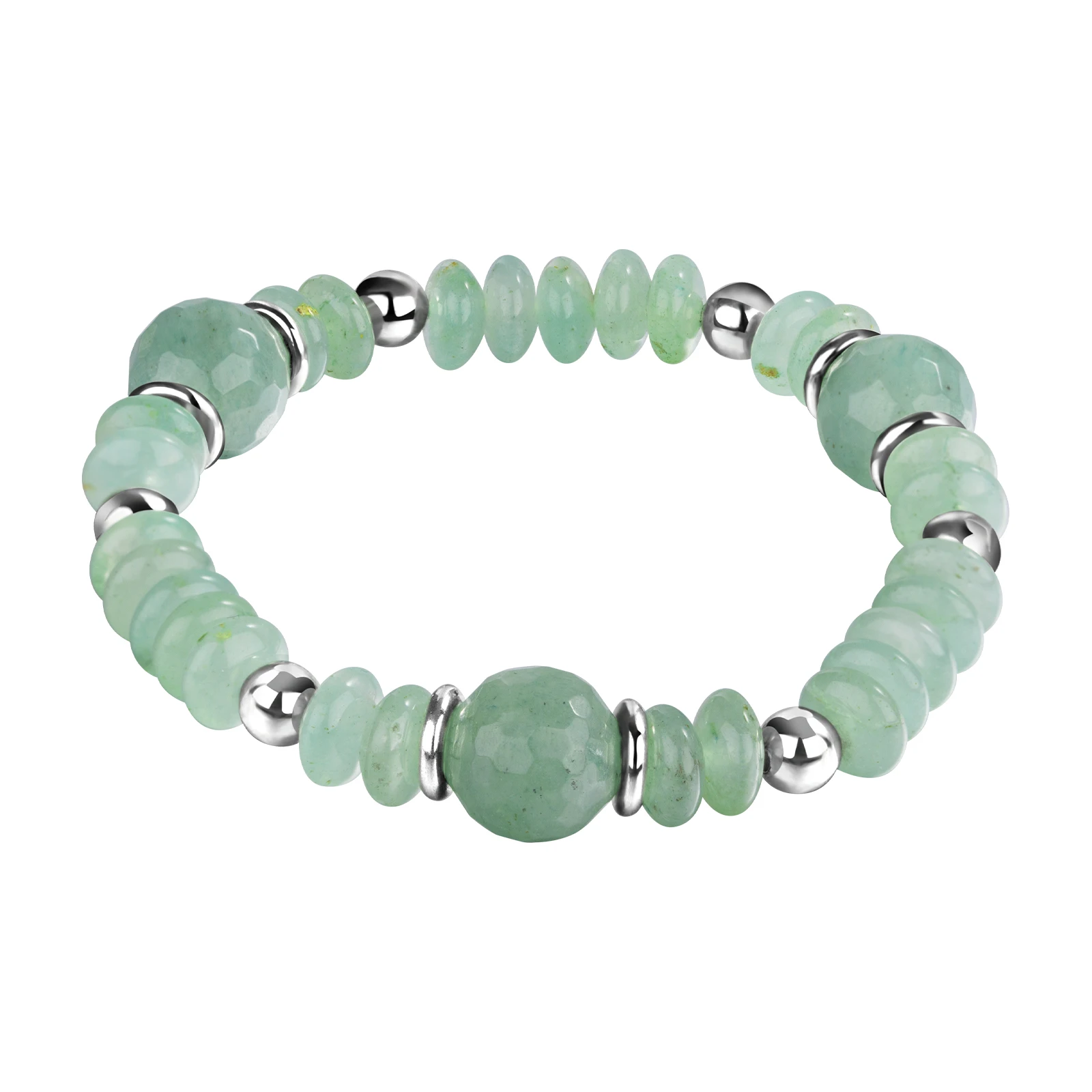 

Natural Green Aventurine Stretch Bracelet Fashion Handmade Healing Pastel Jade Dainty Stretchy Bracelet For Men Women Party Gift