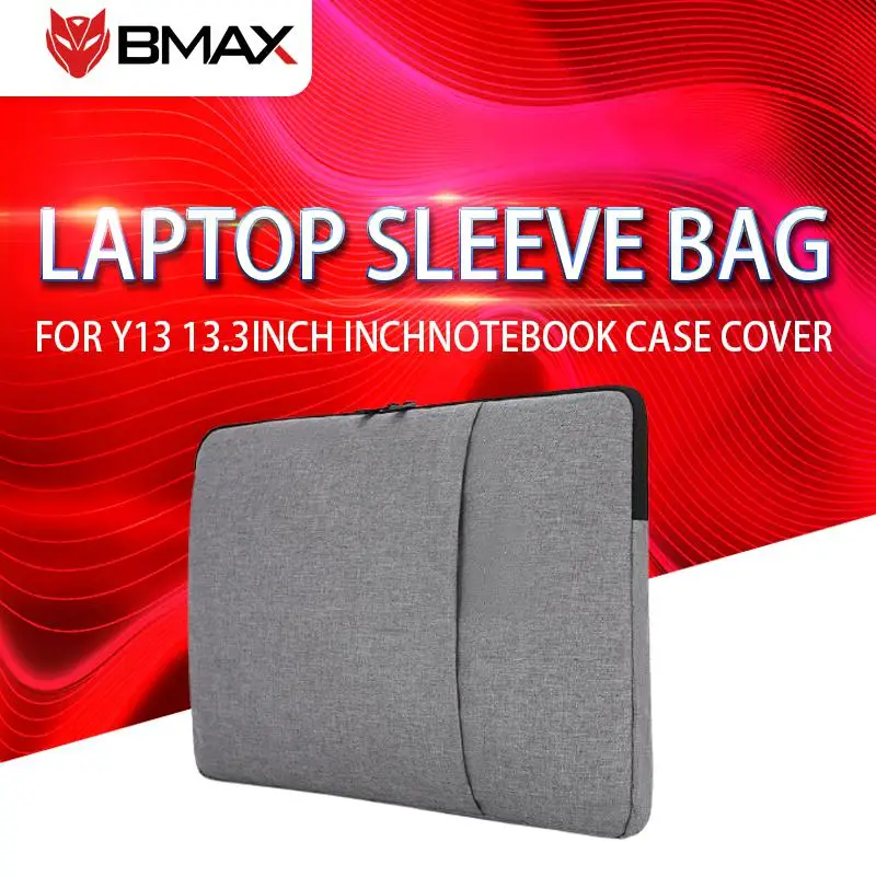 Bmax bolsa de manga portátil com bolso para y13/y13pro/y13power/s13a 13.3 Polegada capa para notebook