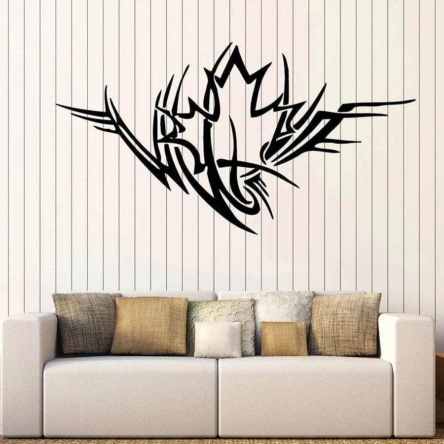 Wall Decal Ornament Maple Leaf Symbol Life Love Window Glass Sticker Bedroom Living Room Home Decor Art Removable Mural C099