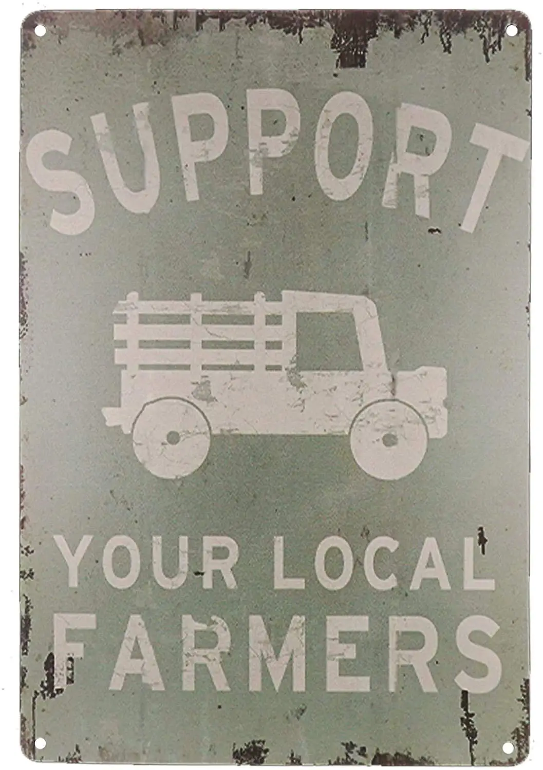 

Support Your Local Farmers Funny Truck Coffee Cup Signs Retro Vintage Bar Metal Poster Style Wall Art Pub Bar Decor Size 8&quot