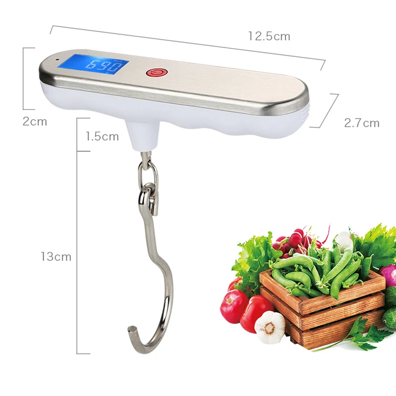 50kg/110lb x 10g Digital Electronic Luggage Scale Pocket Scale Travel Handheld Weighting Scale kg,g,lb,oz Fishing Hanging Scales