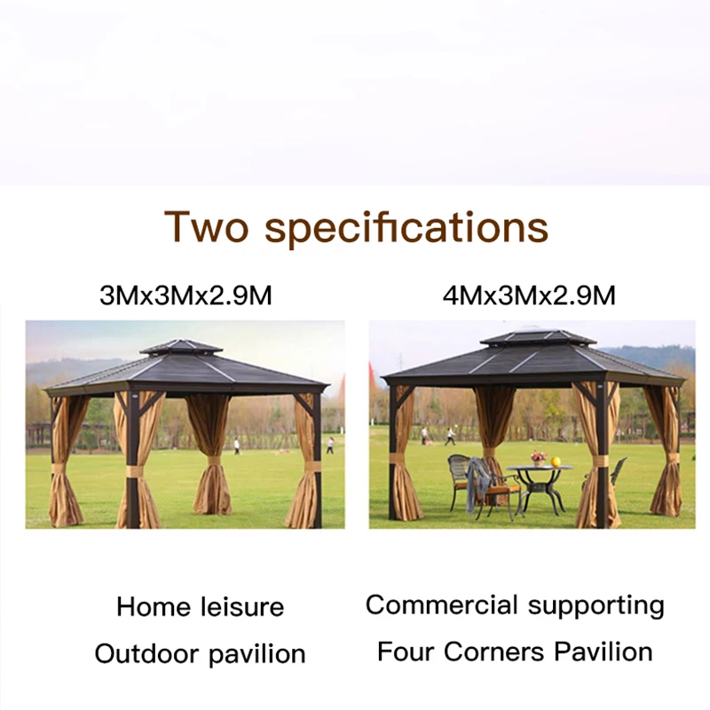 Rainproof Outdoor Courtyard Pavilion Tent Leisure Awning House Villa Farmhouse Four Corner Large Terrace Umbrellas