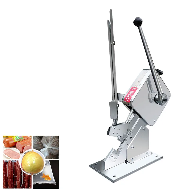 Manual U-shape Double Sausage Clipper Machine Plastic Bag Fruit Bag Tying Machine With  Buckles Sausage Clipping Machine