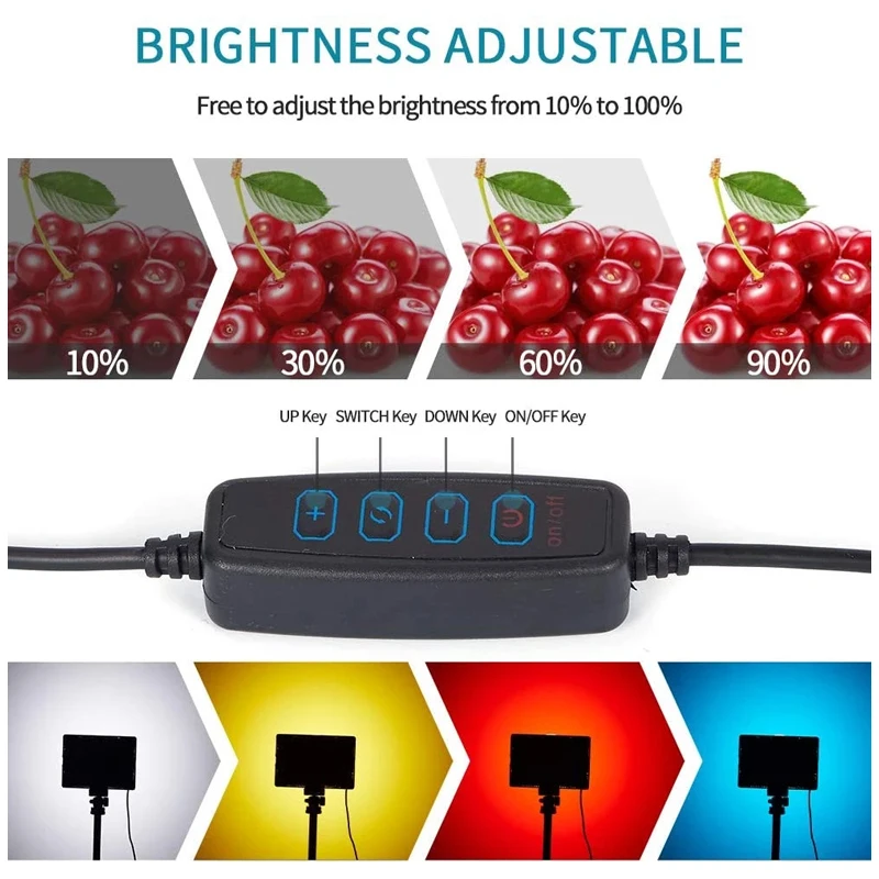 Soonpho P70 Led Light 2 PCS With Tripod For Photography Photo Studio 5600K 5 pcs Color Film Led lamp Portable Video Lighting