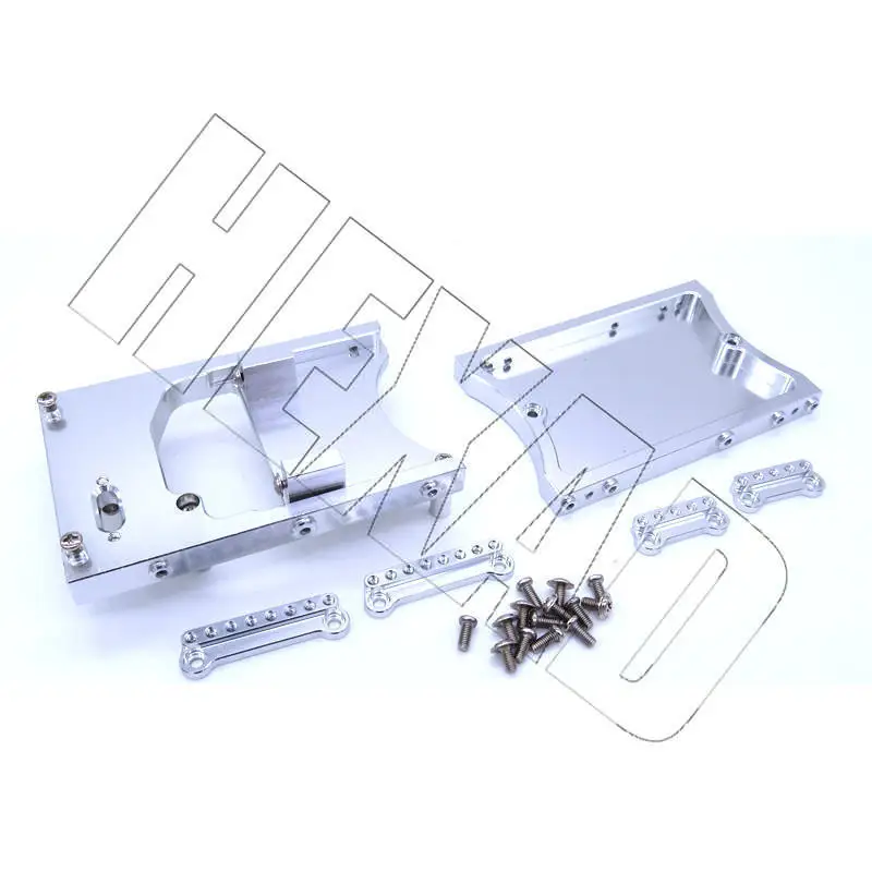 MN D90 D91 D99S Model Car Upgrade Modification Metal Steering Gear Warehouse Metal Tail Plate With Shock Mount