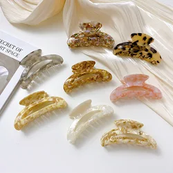 2023 New High Quality Acetate Sheet Hairpins Accessories Vintage Acrylic Semilune Large Crab Hair Claw Clips For Women Girls