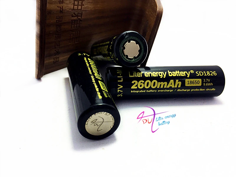 1 ชิ้น/ล็อตใหม่ 18650 ขายส่งแท้ 100% ลิตรพลังงานแบตเตอรี่ 18650 3.7V 2600MAH แบตเตอรี่ Li-Ion สำหรับแท็บเล็ต pc นิ้ว