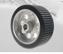 50X120mm AGV rubber wheels, heavy 120 photovoltaic automatic carrier robot driving wheel casters