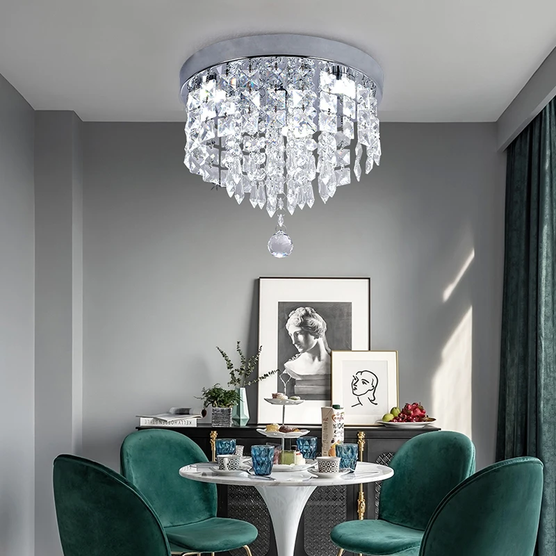 AC110V-240V Led Crystal Chandelier Ceiling Lamp Plafon Lustre For Entrance Kitchen lights Chandeliers Fixtures Home Decor