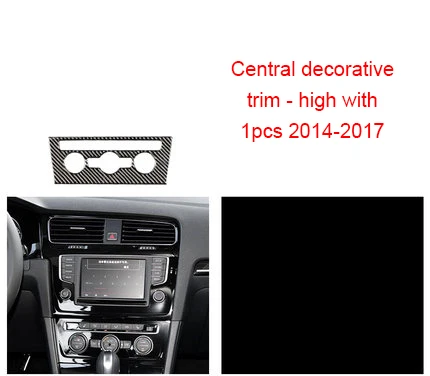 

Decorative Trim For Volkswagen Golf Carbon Fiber 2014 1pc Central Control -2017