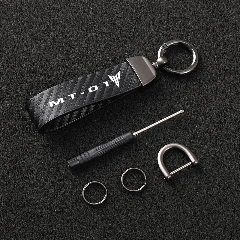 Leather Motorcycle keychain Horseshoe Buckle Jewelry for Yamaha MT01 MT09 MT07 MT10 MT03 MT 01 09 07 03 10 MT-01 MT-10 MT-03