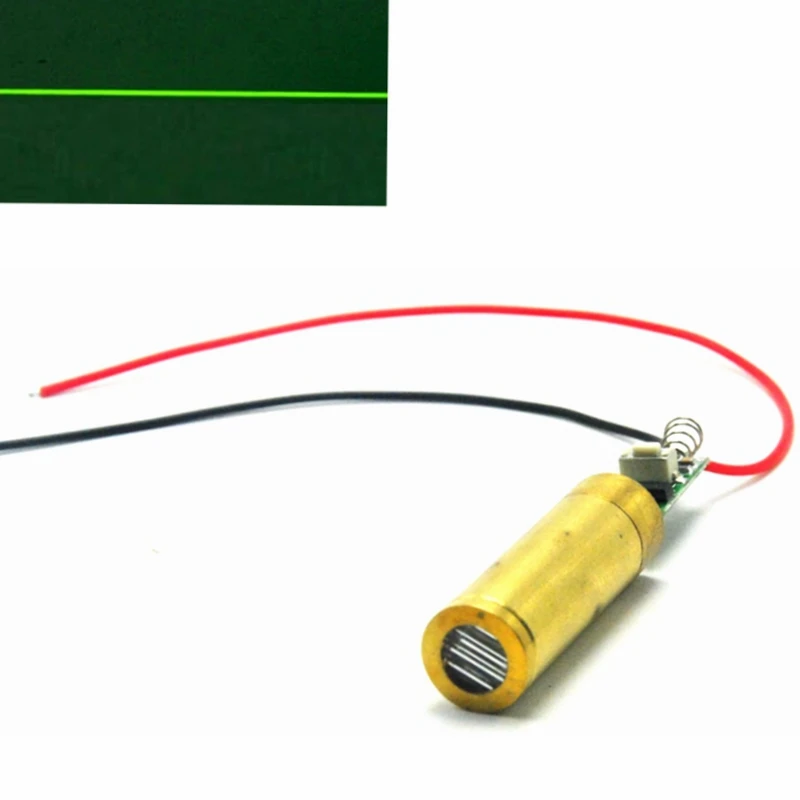 

Industrial Lab 532nm 20mw Green Laser Diode Module Brass Host with Driver Board Line Shape 3.7V-4.2V