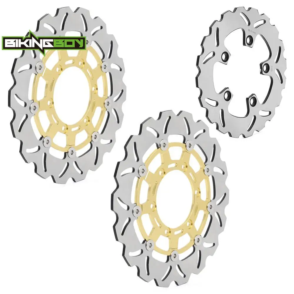 BIKINGBOY Front Rear Brake Discs Disks Rotors GSXR 600 08-23 22 GSX-R 750 08-17 GSXR 1000 09-15 10 11 12 13 GSX-R 1000 ABS 15 16