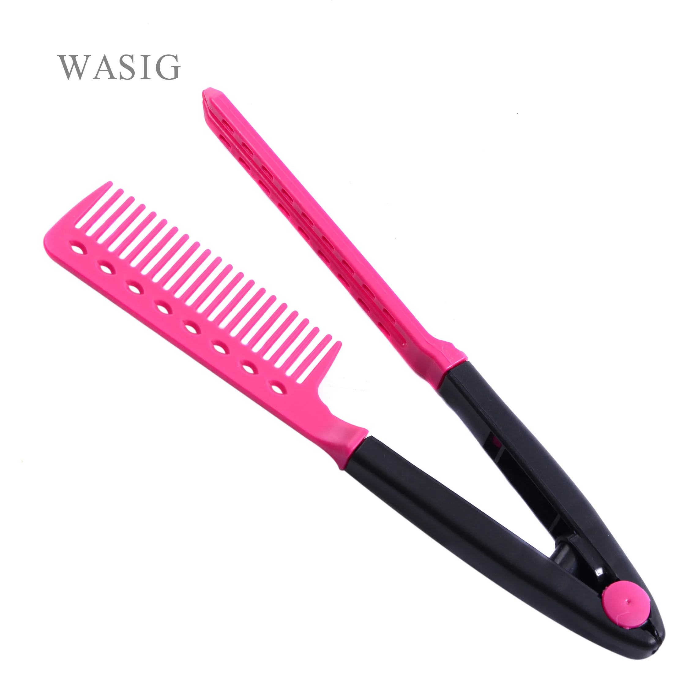 

Hairdressing V Type Straightening Comb Hair Straightener Brush Pro Salon Haircut DIY Barber Styling Tools Anti-static Comb