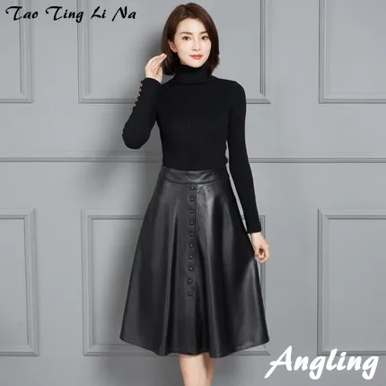 Top brand Fashion 2020 New Genuine Real Sheep Leather Skirt K2  high quality