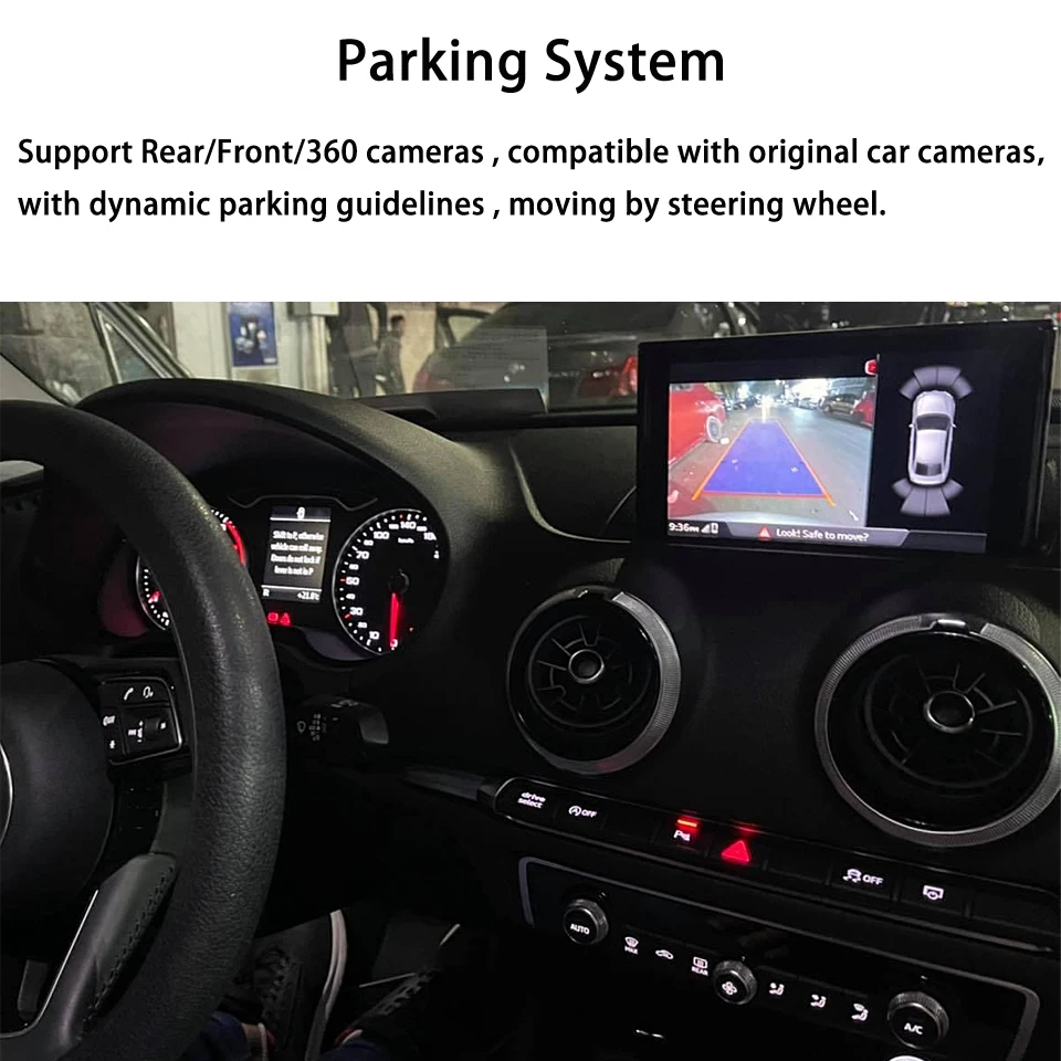 รถสเตอริโอRetrofitอินเทอร์เฟซCarPlay Android Autoพร้อมMirror LinkสําหรับAUDI A1 Q3 2010-2016 แผนที่Spotify Reverse Cam Solution