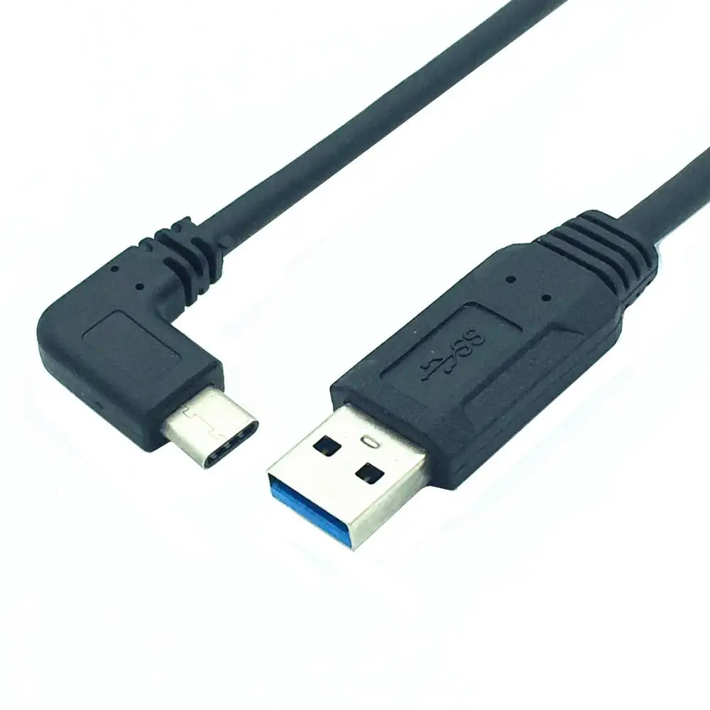 90 Degree USB3.0 Type C Charger Date Cable Usb C short Cable Cord For Samsung Huawei Xiaomi mobile phone Type-c data cable 25cm