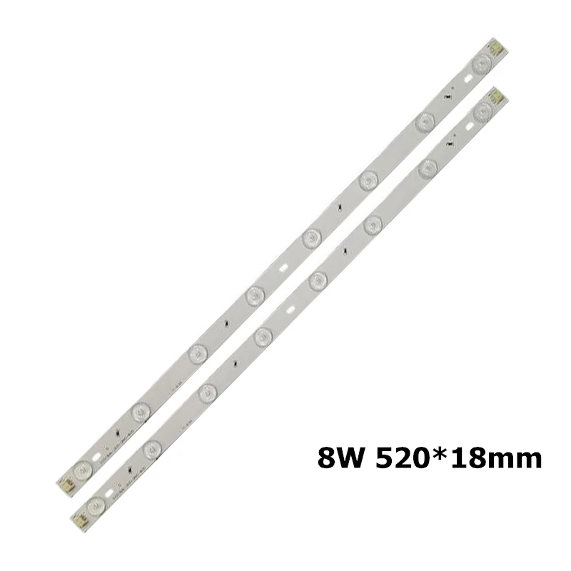 Barra de luces LED de alto brillo, tubo para lámpara de techo con lente óptica de 60 grados, Color blanco cálido, 4W, 6W, 8W, 2835, 10 unidades