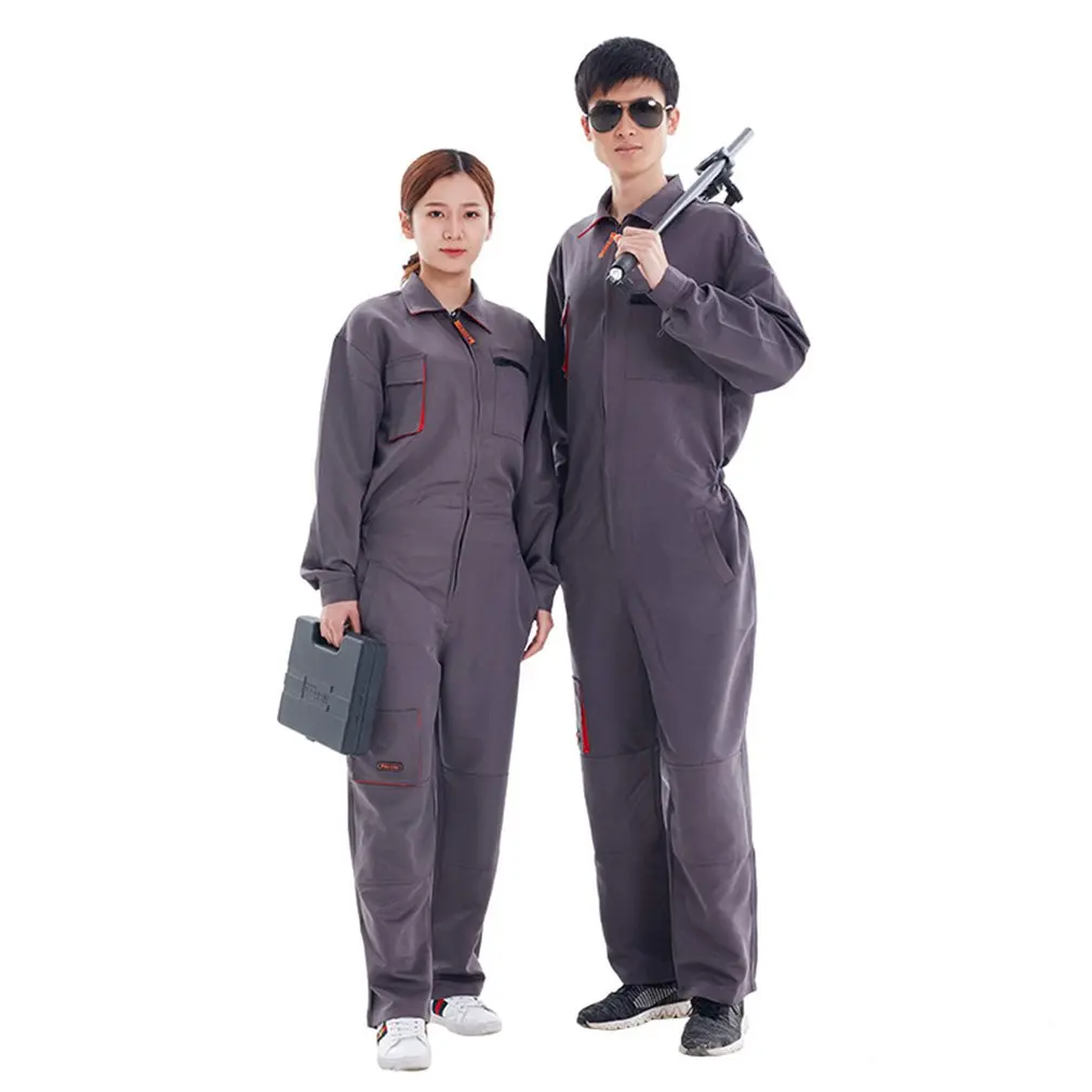 2021 HOT Long Sleeve Pockets Overalls Casual Jumpsuit Pants Workshop Working Clothes Dust-proof Protection Clothing