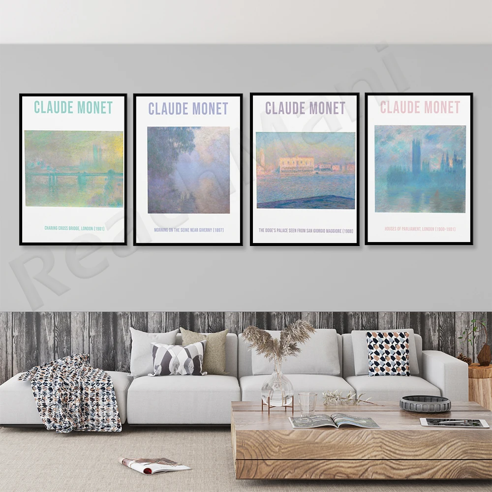 

Monet Art Prints | Museum Posters | Pastel Art Prints | Cottagecore Aesthetic Artwork Mattis Crowder Monet Retro Museum Printed