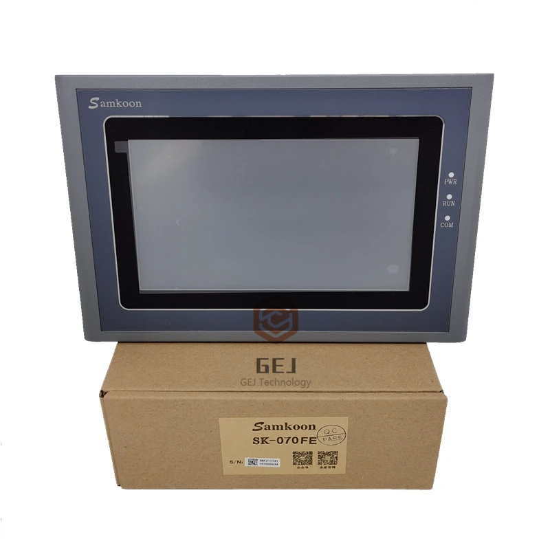 

7 Inch SK-070FE Samkoon DC 24V Mounting hole size 210*144mm Resolution 800*480 Touch Screen HMI