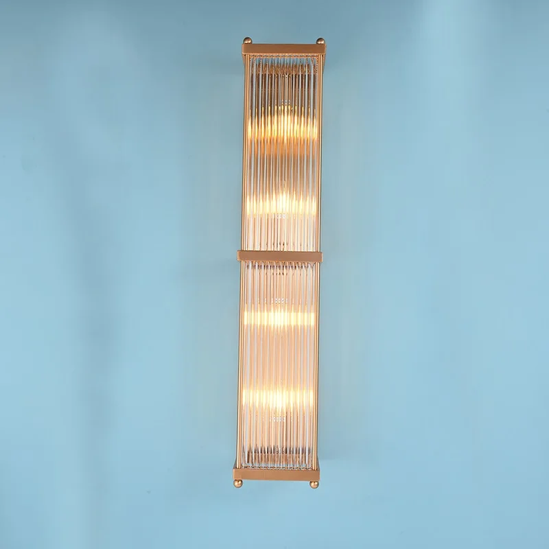 Long Strip Postmodern Living Room Atmosphere Wall Lamp Glass Rod Hotel Background Wall Lights Decoration Bedroom Bedside Lamps
