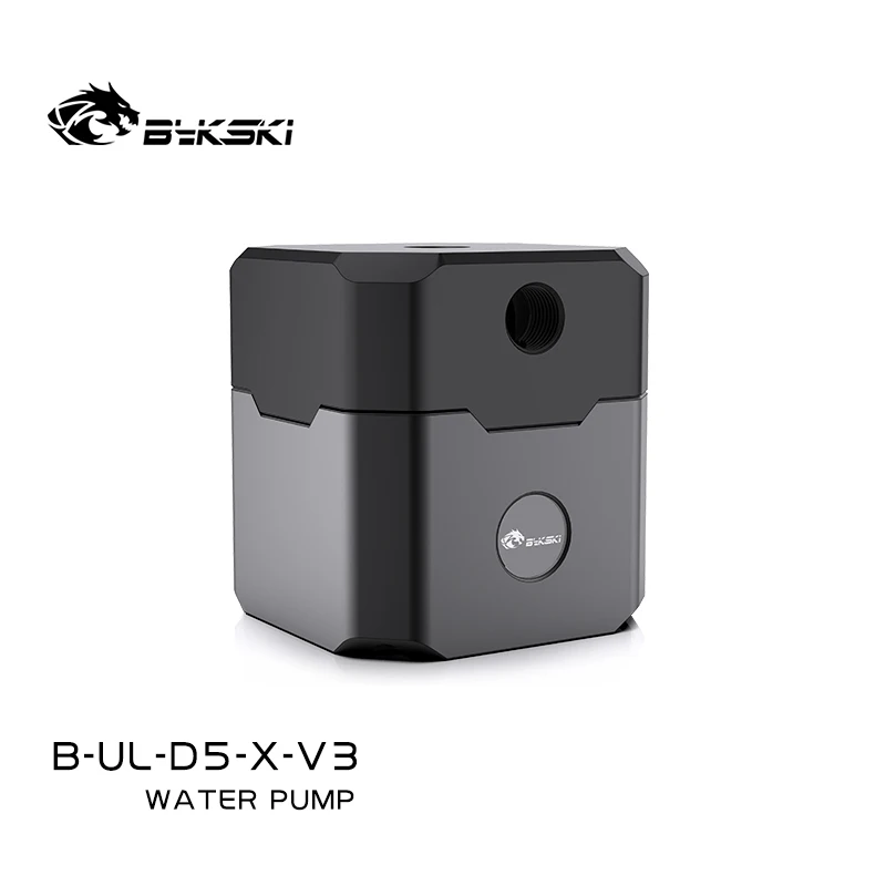 Bykski B-UL-D5-X-V3 refrigeración por agua D5 cabezal de bomba de agua 5M metros de caudal metal negro accesorios de modificación de computadora 1000L/H