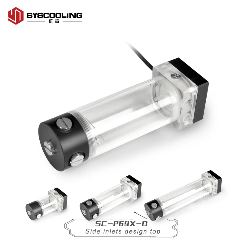 Imagem -02 - Syscooling-bomba de Refrigeração de Água para pc P69x-d Design de Entradas Laterais Suporte Pwm Superior Bomba Silenciosa 450l h