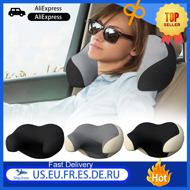 Car U-shaped Pillow Cushion Cover Detachable Comfortable Neck Head Foam Support Sleeping Protect Healthcare Memory 자동차 머리 받침