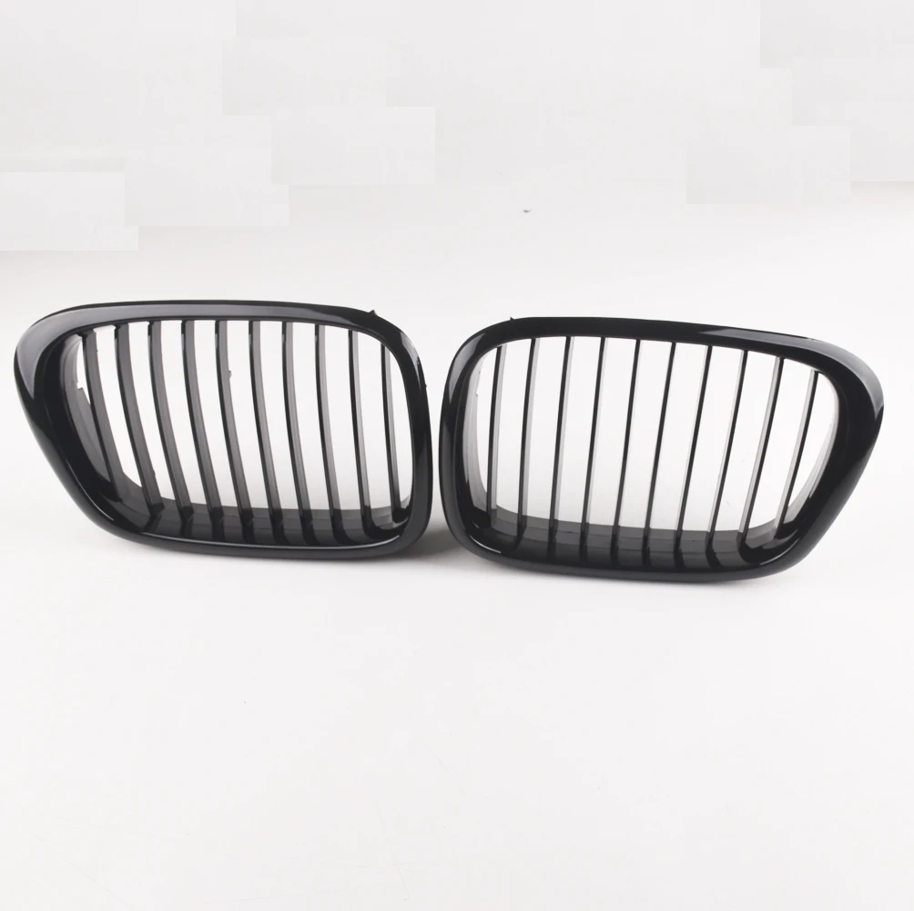 2pcs Style Car Front Black Wide Kidney Grille Grill for BMW E39 M5 series 1997 1998 1999 2000 2001 2002 2003 520i 525 530