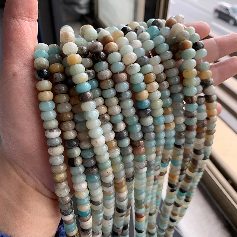High Quality Natural Stone Bead Rondelle Shape Loose Spacer Abacus Quartz Beads For Handmade Jewelry Bracelet Necklace DIY