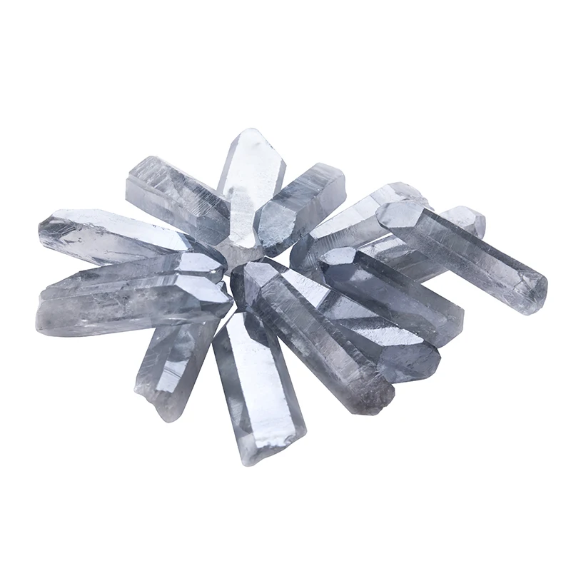 3pcs Natural Mineral Quartz Crystal Natural Plating Colors Crystals Healing Stones Specimen Crystal Pillar Stone Column