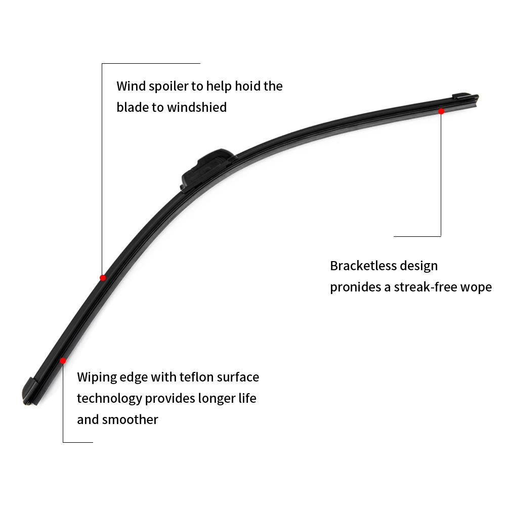 Car Frameless Wiper Blade Natural Rubber Bracketless Auto Soft Windshield 14\