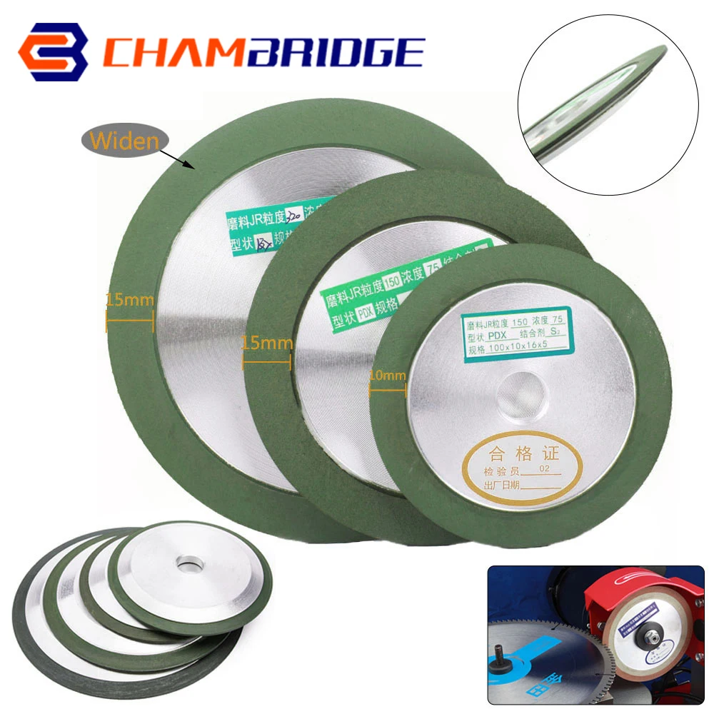 Diamond Grinding Wheel 100mm/125mm/150mm Circle Cutting Discs Grit 150-400 For Tungsten Steel Milling Cutter Sharpener Grinder