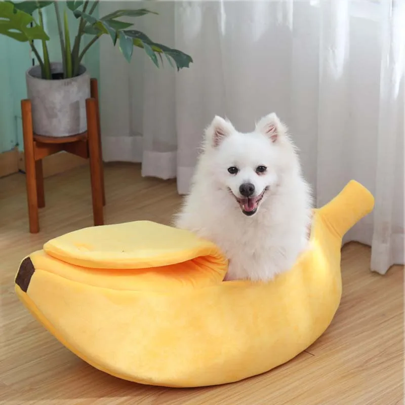 Funny Banana Cat Bed House Cute Cozy Cat Mat Beds Warm Durable Portable Pet Basket Kennel Dog Cushion Cat Supplies Multicolor